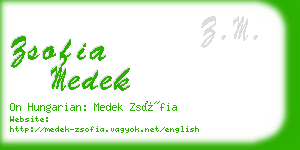 zsofia medek business card